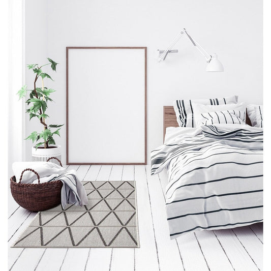 Grey Trellis Zarah Indoor/ Outdoor Soft Rug
