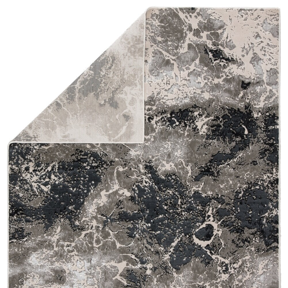 Pugo Abstract Black/ Gray Soft Area Rug