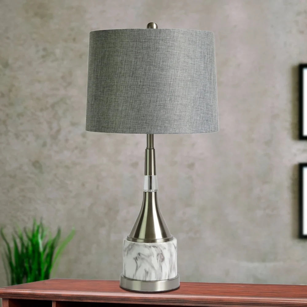 Fangio Lighting's 1564 26" Metal & Faux White Marble Table Lamp