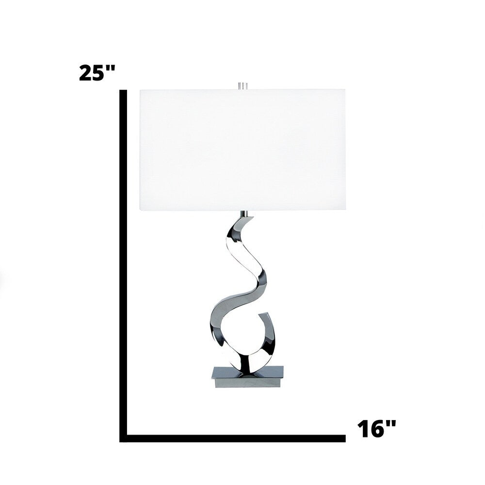 Finesse Decor Abstract Chrome Table Lamp