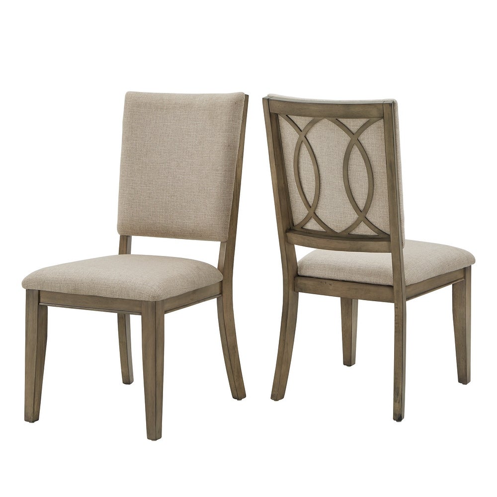 Fiona Antique Beige Fabric Dining Chairs (Set of 2) by iNSPIRE Q Classic