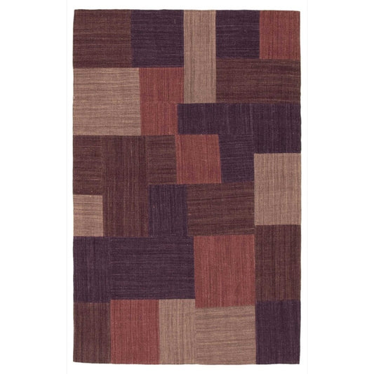 Anne Hathaway Collection Flat-weave Moldovia Patch Copper Wool Kilim Rug