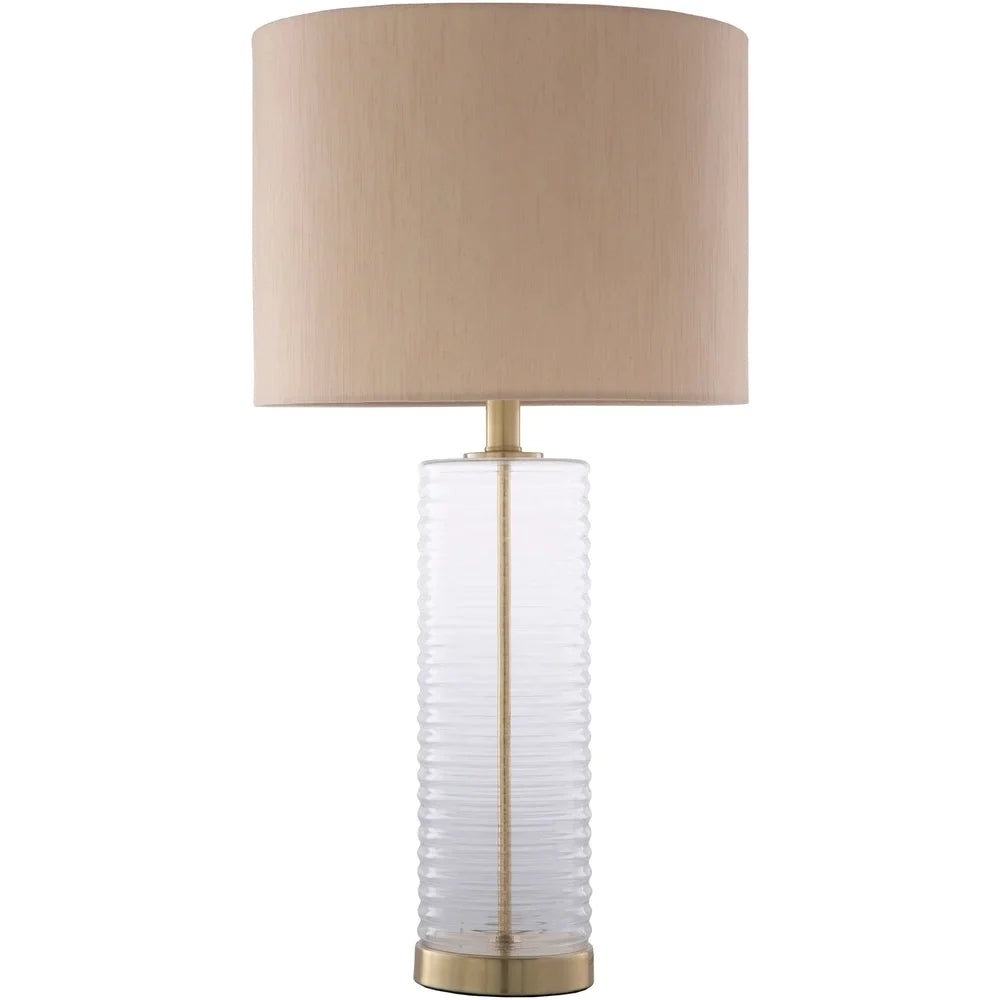 Florent Mid-Century Ribbed Glass 26.5-inch Table Lamp - 14" x 14" x 26.5"