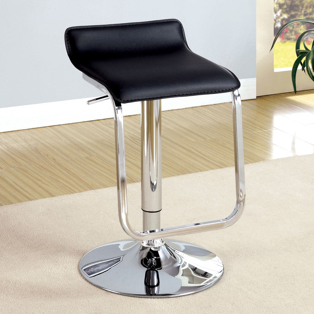 Furniture of America Ced Contemporary Faux Leather Adjustable Barstool