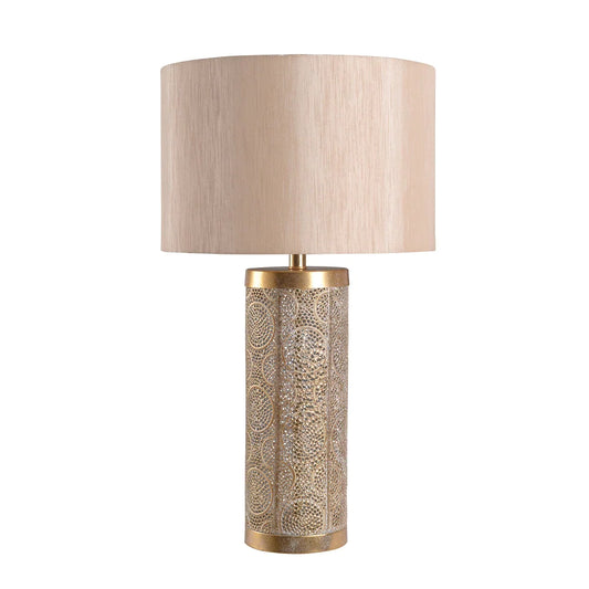 Gains White Washed Gold Table Lamp