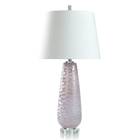 Glass and Acrylic Table Lamp - Subtle Ombre - 6.5"D x 6.5"W x 34"H