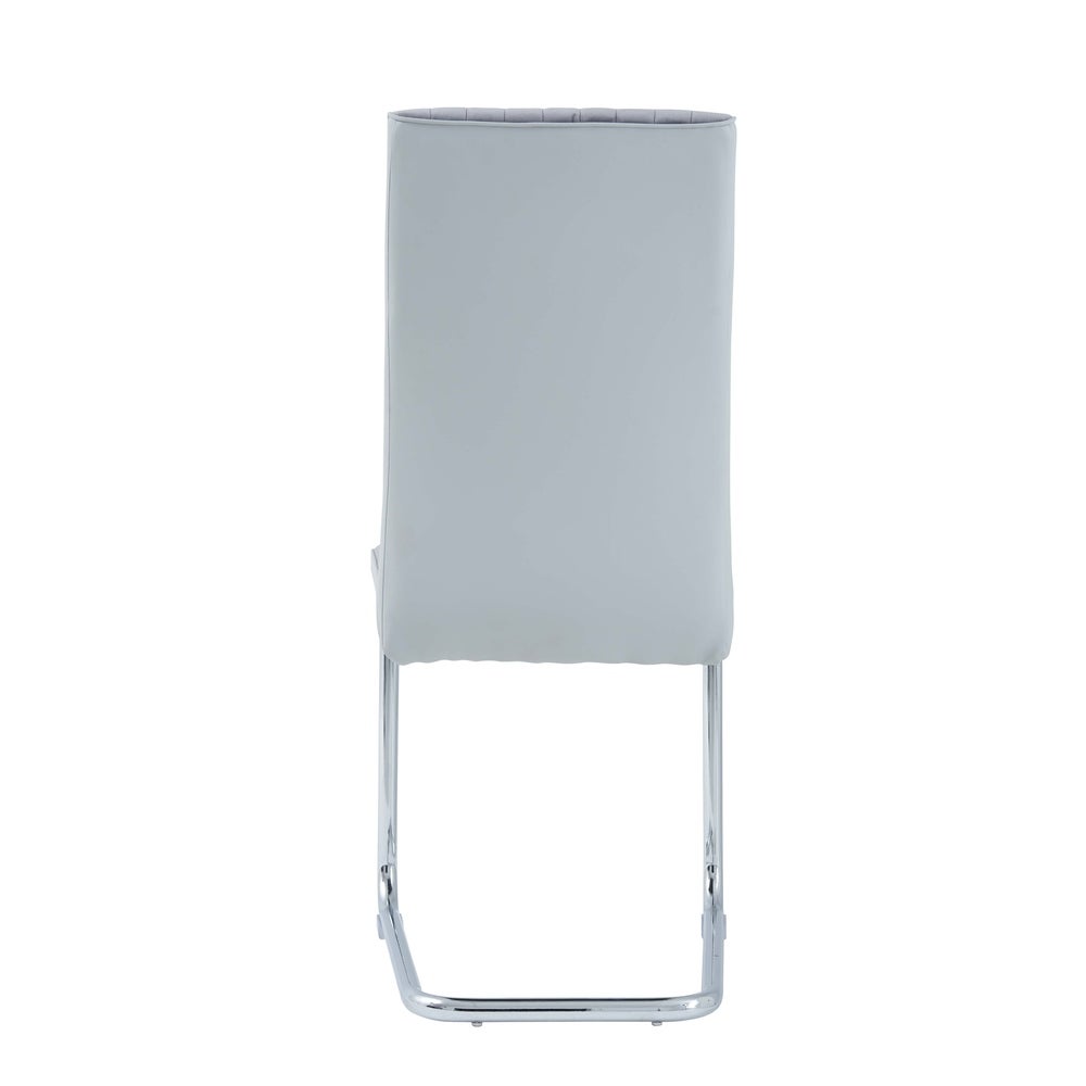 Global Furniture USA Grey PU and Velvet Dining Chair