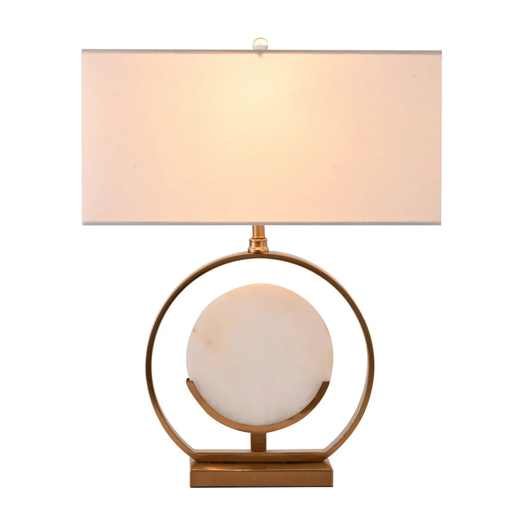 Gold Frame With Marble Table Lamp