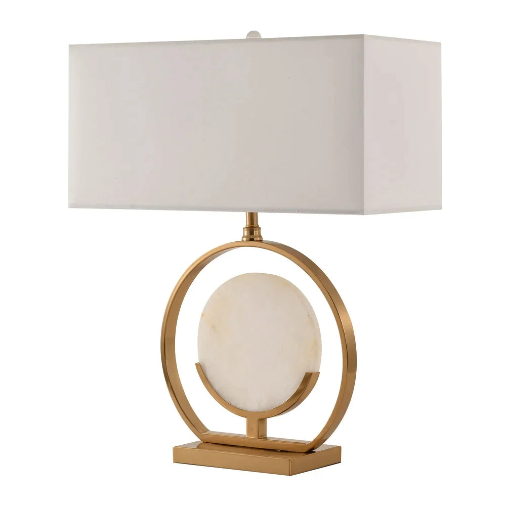 Gold Frame With Marble Table Lamp