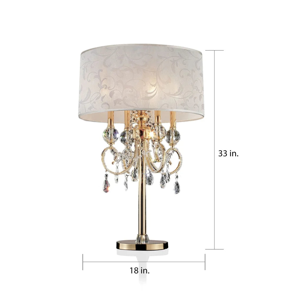 Gracewood Hollow Selimovic Glam Goldtone Table Lamp