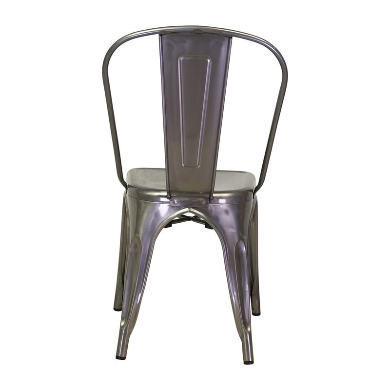 Gunmetal Armless Chair