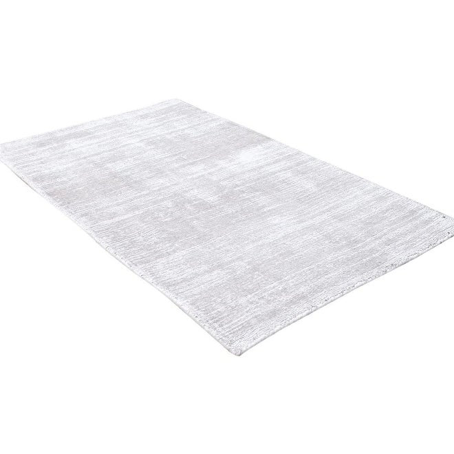 Handmade Hand-tufted Viscose Soft Solid Color Soft Area Rug