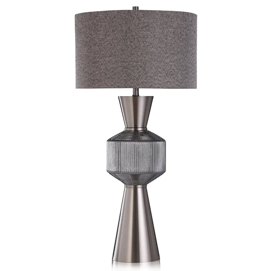 Harp & Finial Karla Metal Charcoal Table Lamp