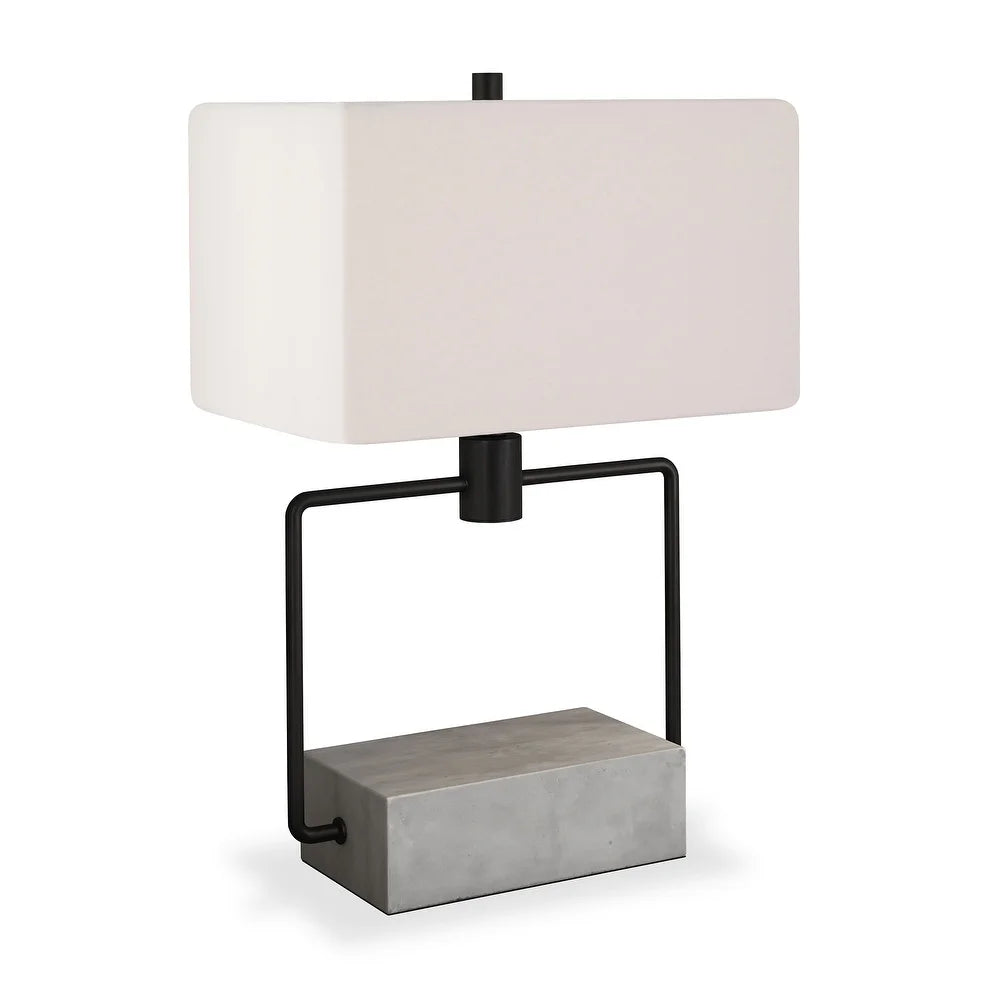 Holden Table Lamp in Blackened Bronze and Concrete