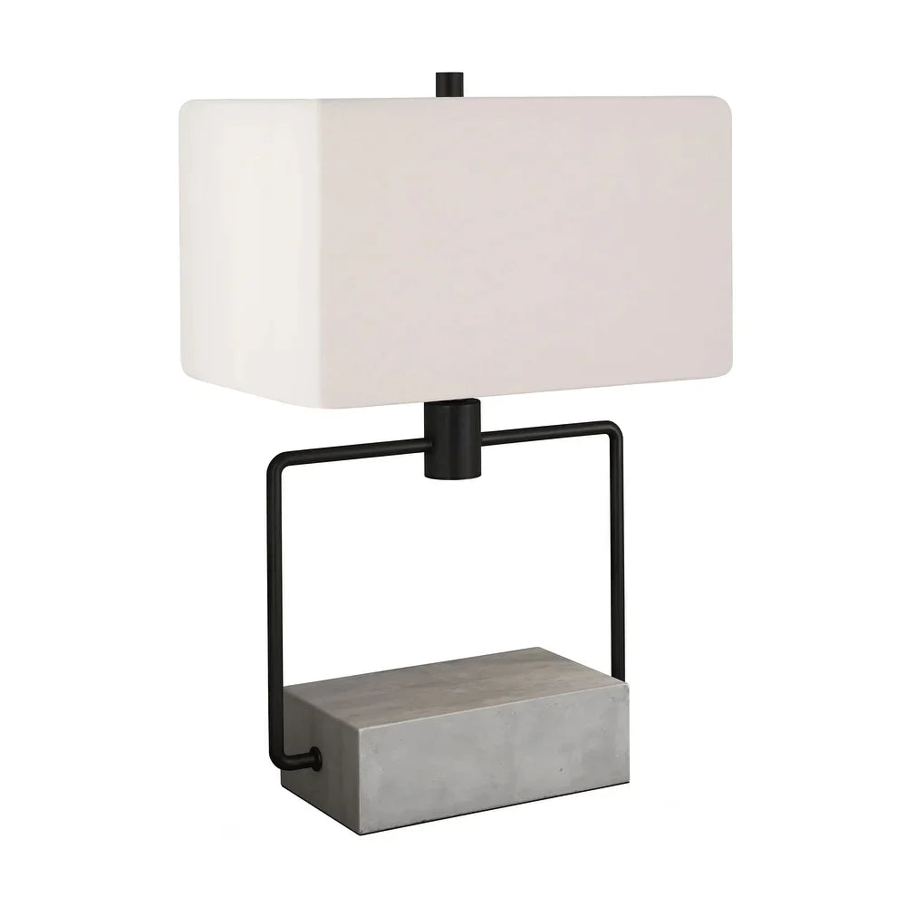 Holden Table Lamp in Blackened Bronze and Concrete