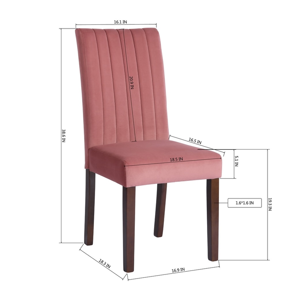 Homylin Velvet Upholstered Dining Chairs (Set of 2)