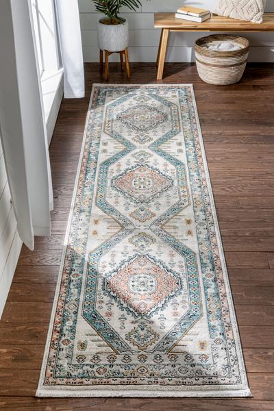 Jane Vintage Bohemian Aztec Tribal Blue Soft Area Rug – Joanna Home Decor