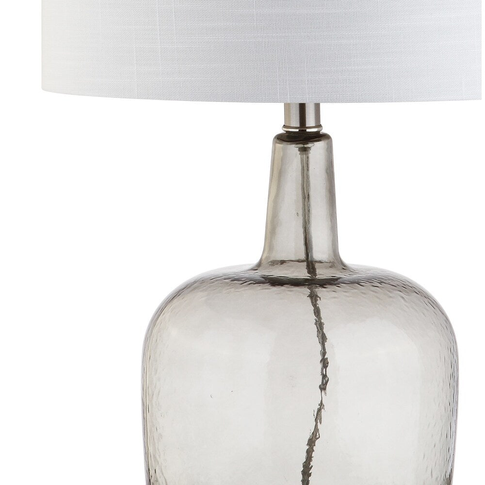 Isabella 26" Glass LED Table Lamp, Smoked Gray