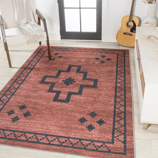 Rand Medallion Textured Weave Indoor/Outdoor Area Rug