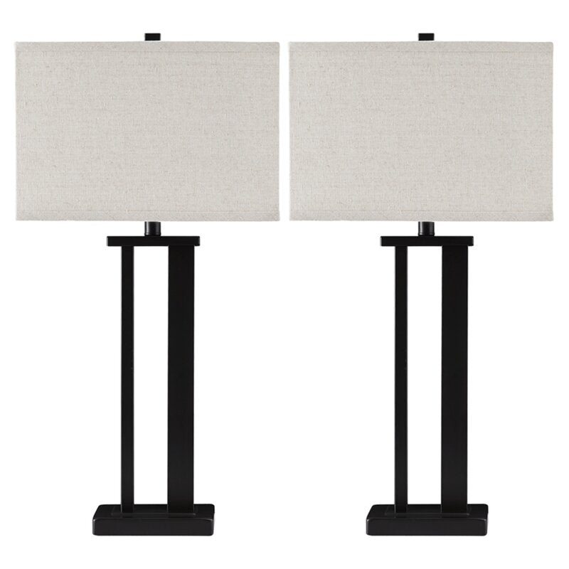 Metal 30 inch Table Lamp Set (Set of 2)