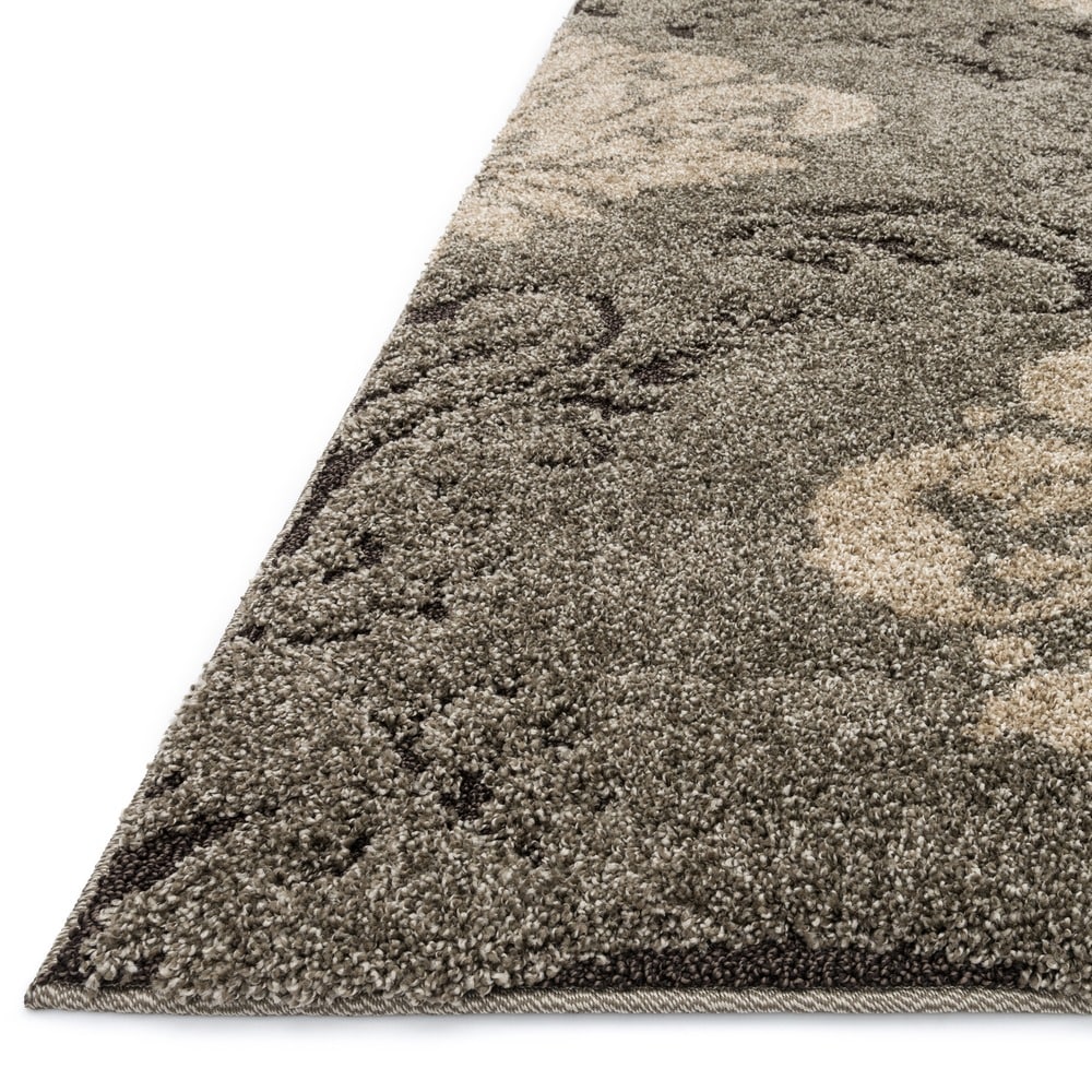 Julian Transitional Damask Shag Soft Area Rug