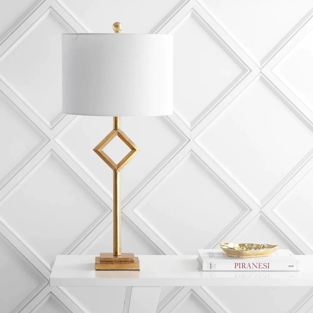 Juno 30.75" Metal/Resin LED Table Lamp, Gold Leaf