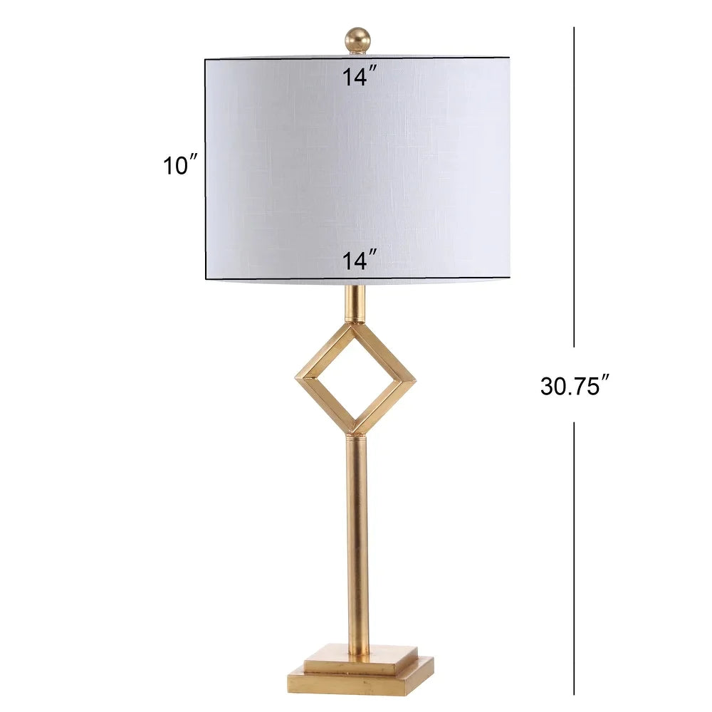 Juno 30.75" Metal/Resin LED Table Lamp, Gold Leaf