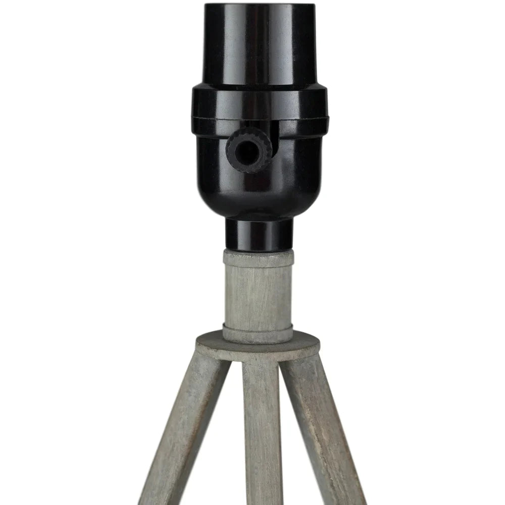 Kelleigh Grey Farmhouse Metal Tripod Table Lamp