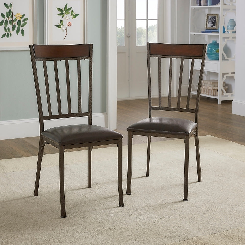 Keyaki Antique Bronze Finish Birch Accent Dining Chairs (Set of 2) by iNSPIRE Q Classic