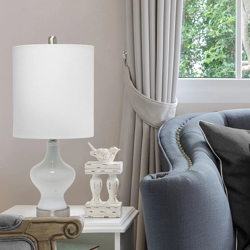Lalia Home Paseo Table Lamp with White Fabric Shade