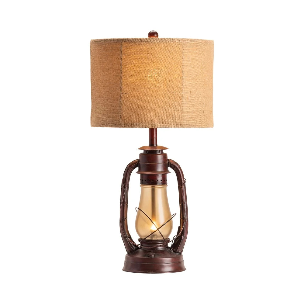 Lauren Rustic Red 28-inch Table Lamp - 14x14x28"