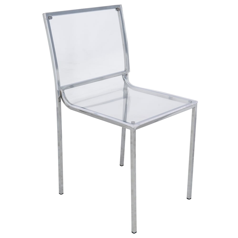 LeisureMod Almeda Lucite Acrylic Clear Dining Side Chair