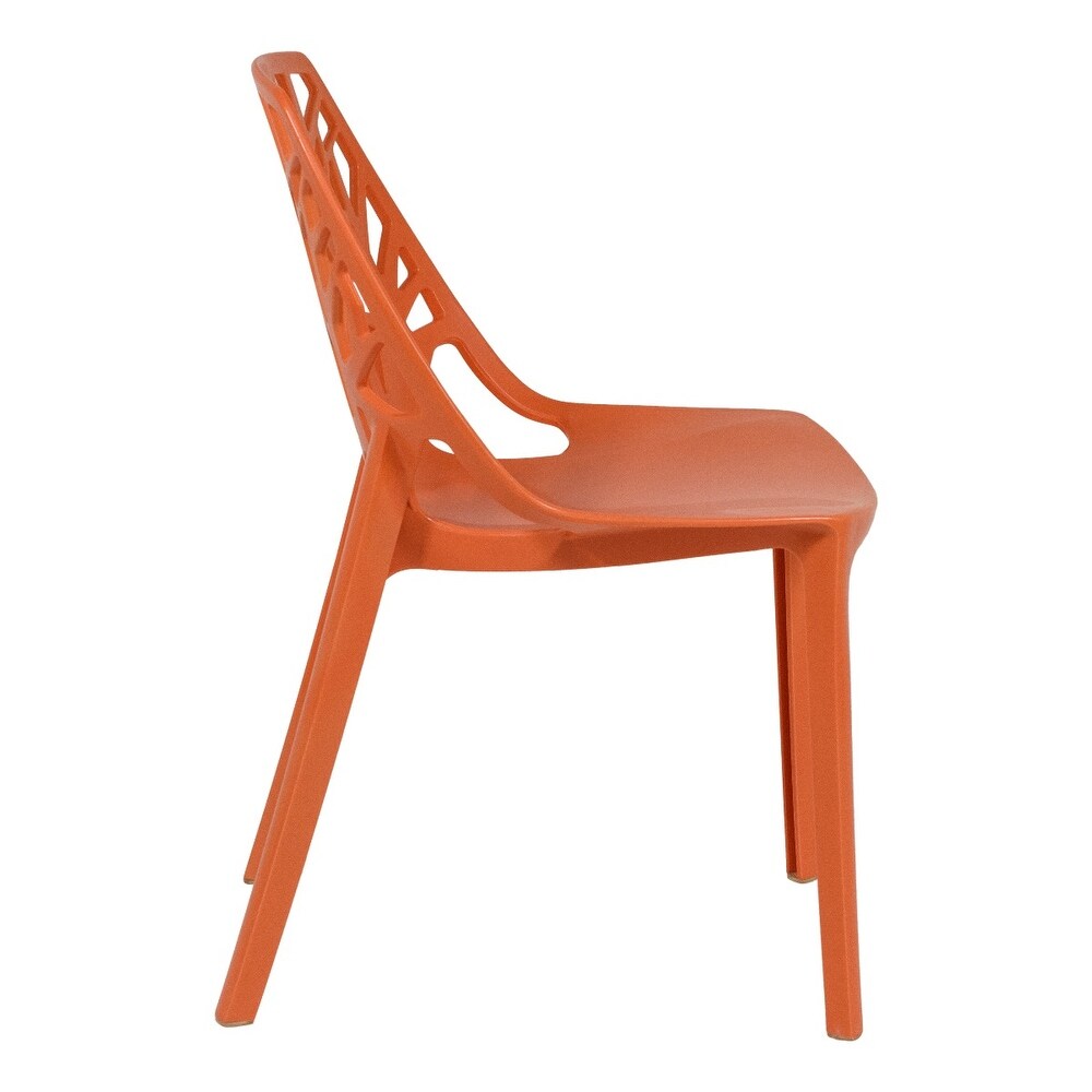 LeisureMod Cornelia Modern Design Plastic Dining Side Chair