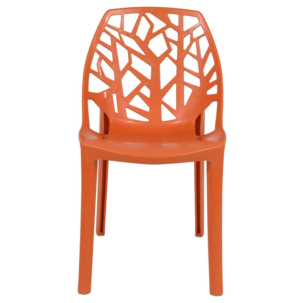 LeisureMod Cornelia Modern Design Plastic Dining Side Chair