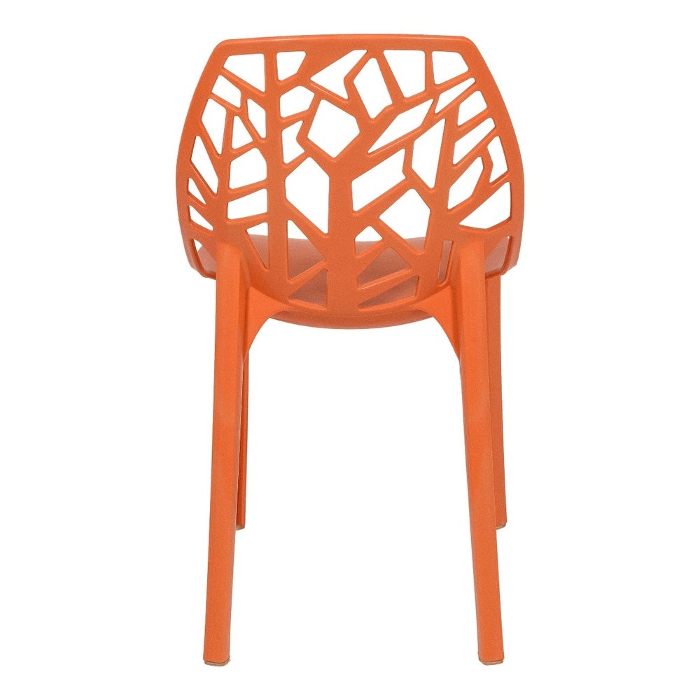 LeisureMod Cornelia Modern Design Plastic Dining Side Chair