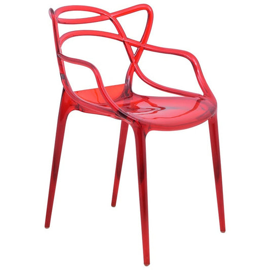 LeisureMod Milan Modern Intertwined Design Dining Side Chair