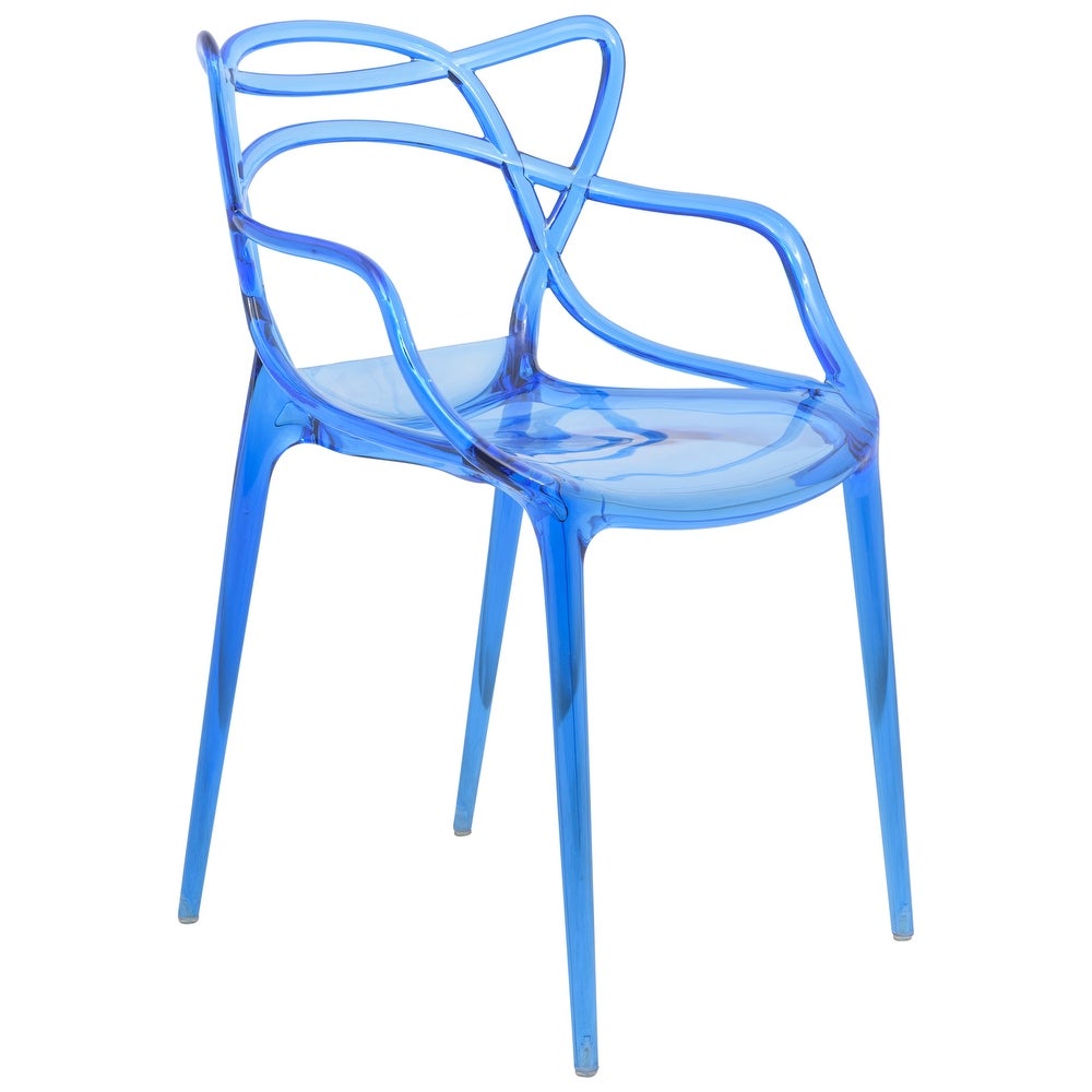 LeisureMod Milan Modern Intertwined Design Dining Side Chair