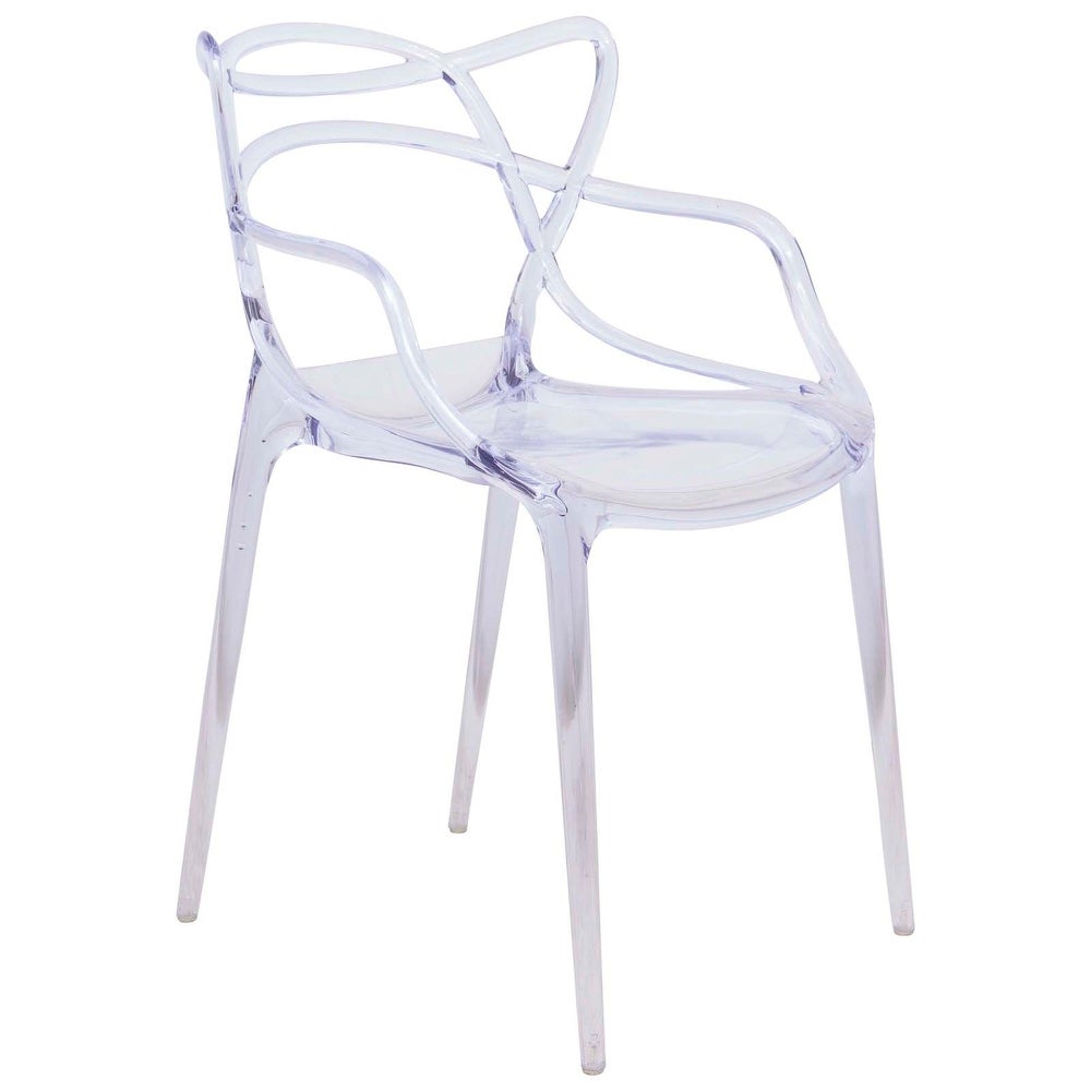 LeisureMod Milan Modern Intertwined Design Dining Side Chair