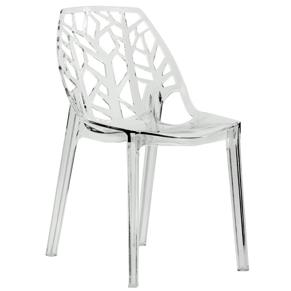 LeisureMod Cornelia Modern Design Plastic Dining Side Chair