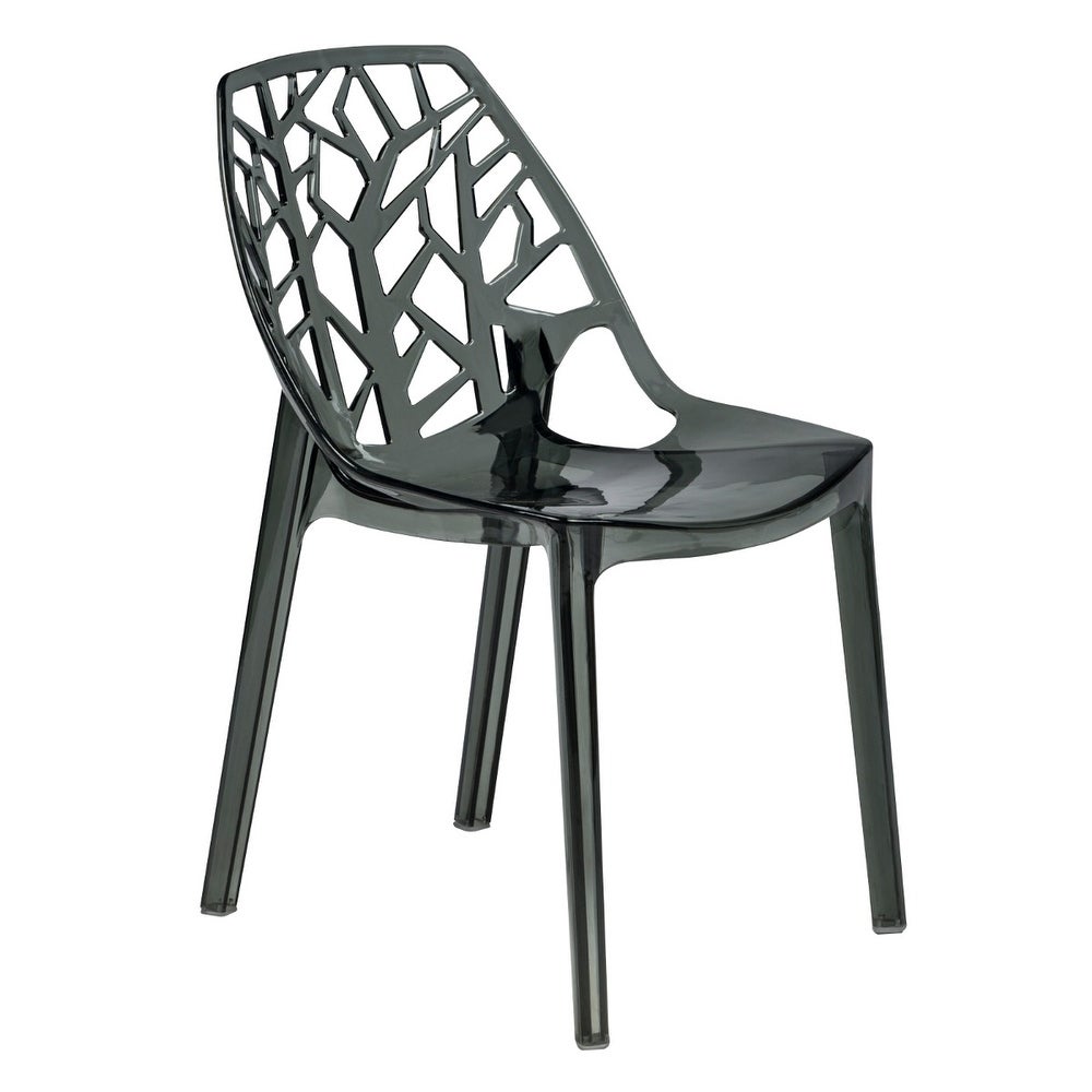 LeisureMod Cornelia Modern Design Plastic Dining Side Chair