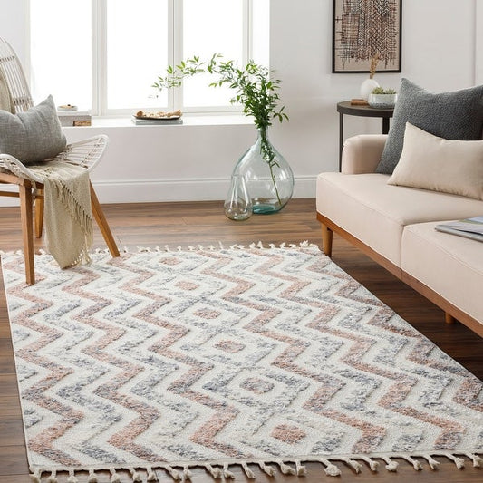 Boho Chevron Area Soft Rug