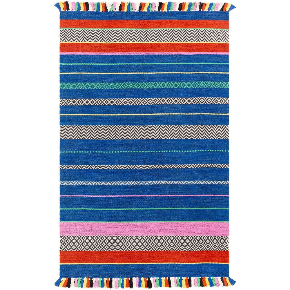 Lovette Handmade Cotton Striped Soft Area Rug