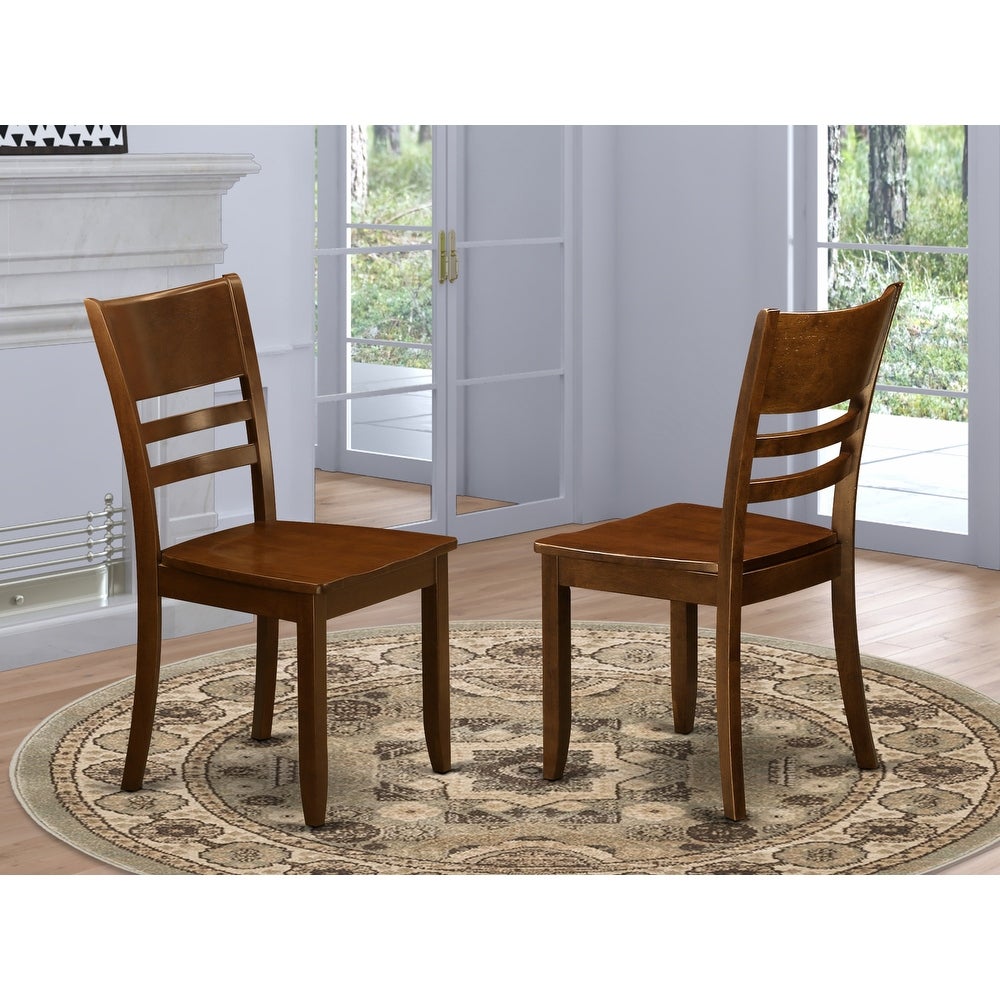 Lynfield Espresso Dining Chair - Set of 2 (Seat's Type Options)