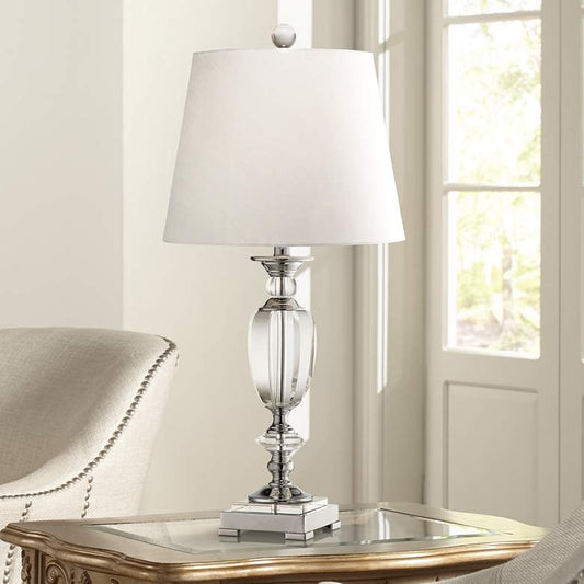 Beveled Urn Traditional Crystal Table Lamp