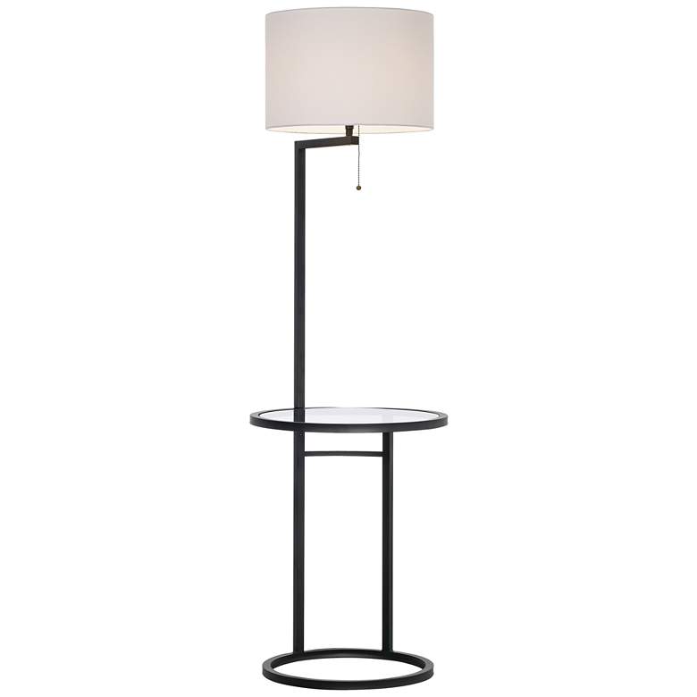 Space Saver Glass Tray Table Floor Lamp