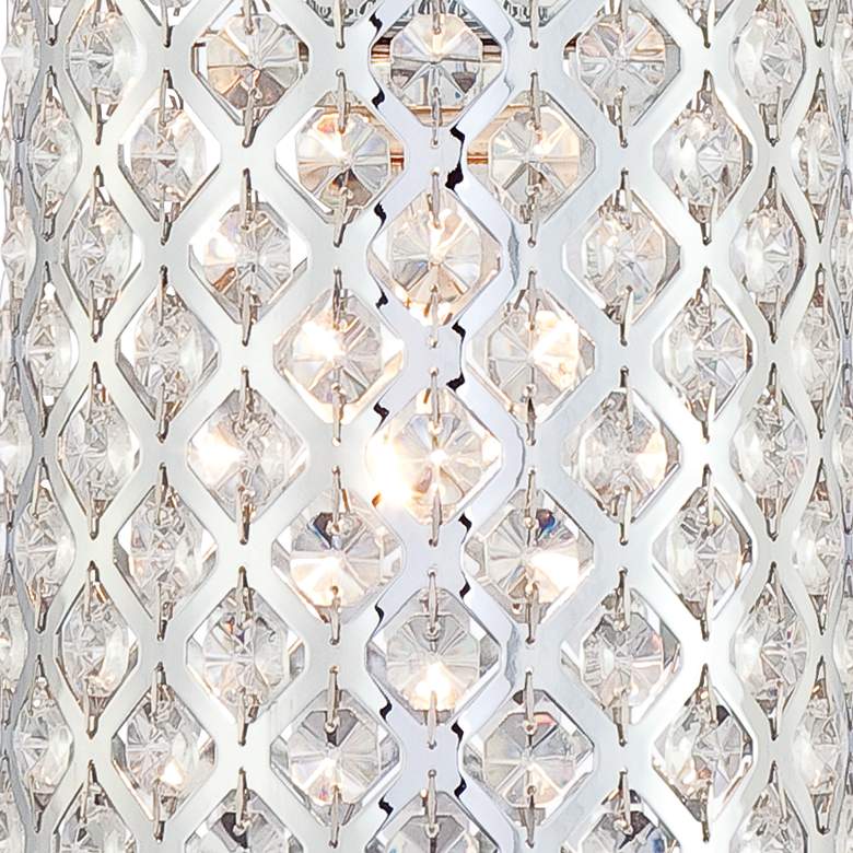 Possini Euro Glitz 6" Wide Crystal and Chrome Mini Pendant