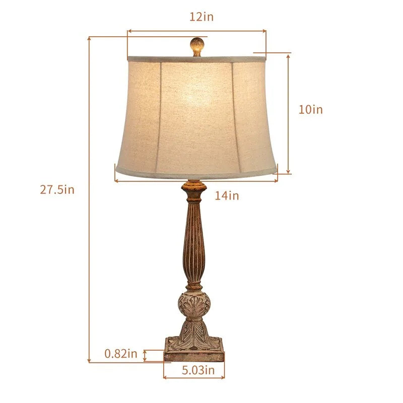 Maxax 27.5" Brown Table Lamp Set (Set of 2)