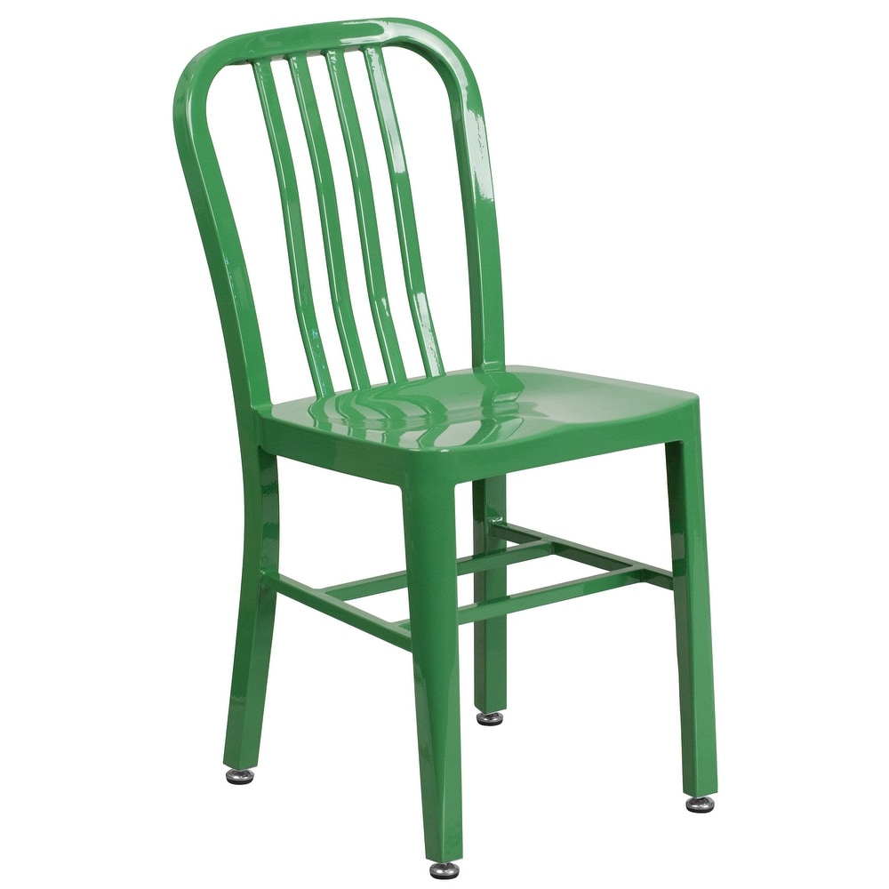 Metal Industrial Modern Indoor-Outdoor Chair - Green