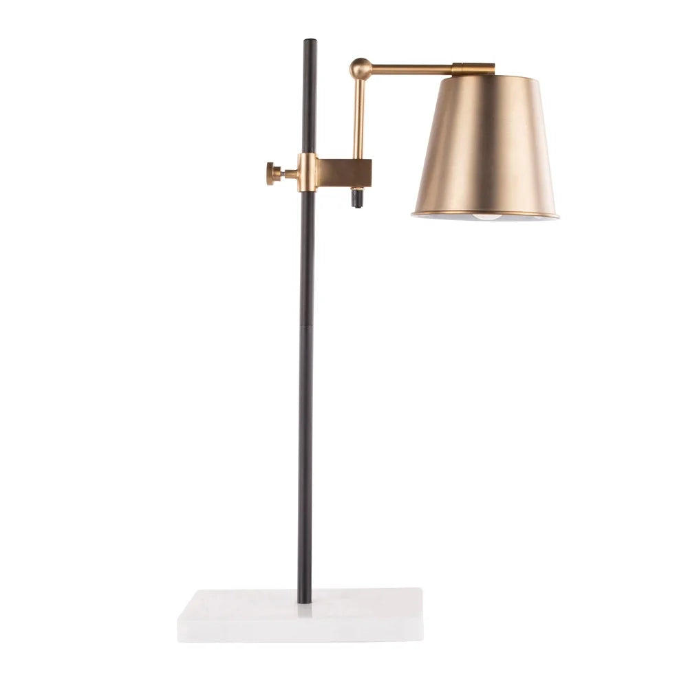 Carbon Loft Aleida Adjustable Metal Table Lamp with Marble Base