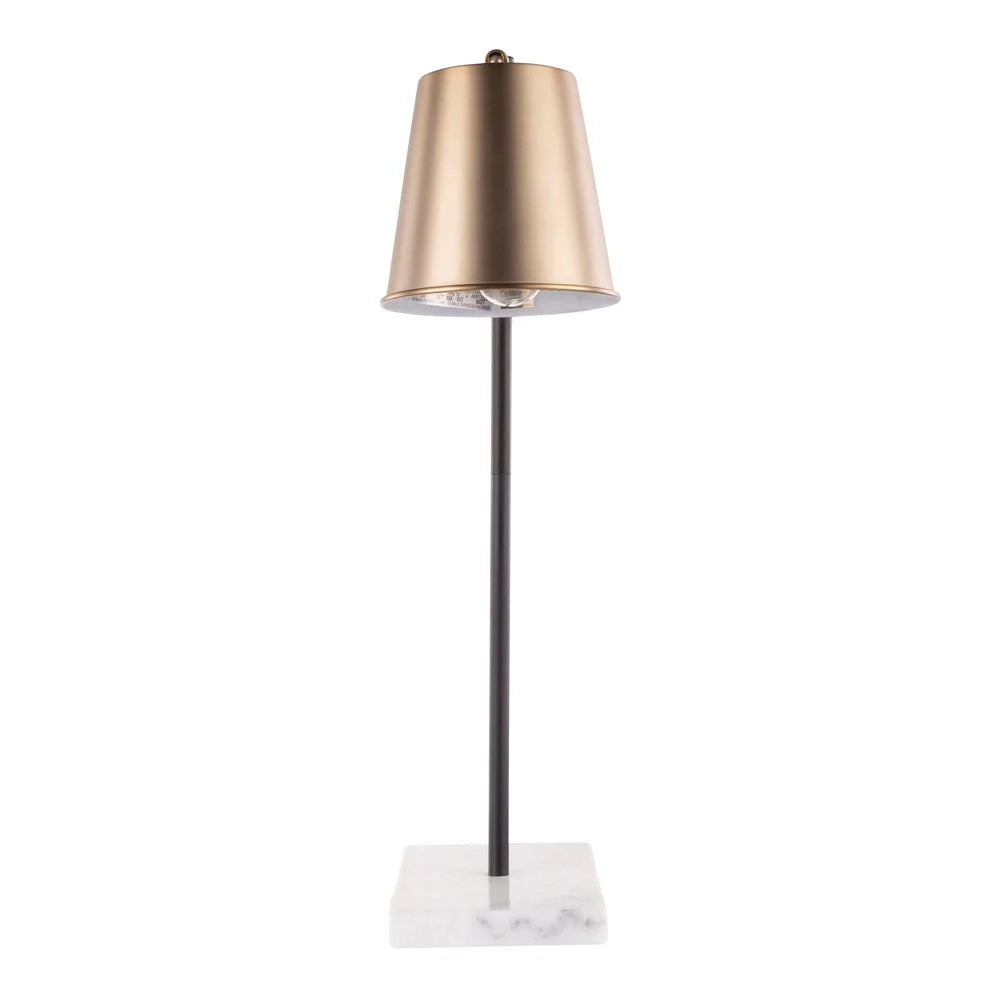 Carbon Loft Aleida Adjustable Metal Table Lamp with Marble Base